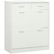 image 1 of HOMCOM Slim Shoe Cabinet with 2 Flip Drawers for 12 Pairs of Shoes
