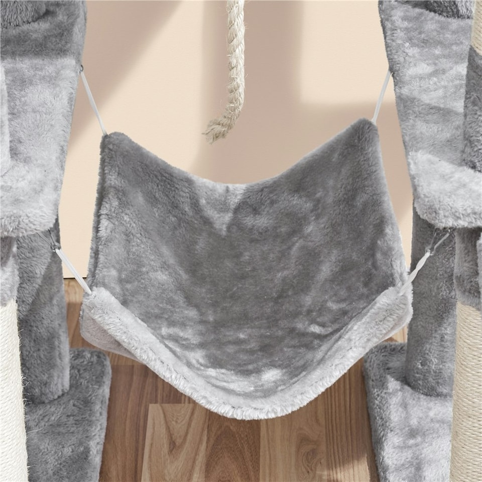 image 1 of Yaheetech Multilevel Plush Kitten Tree Condo Light Grey