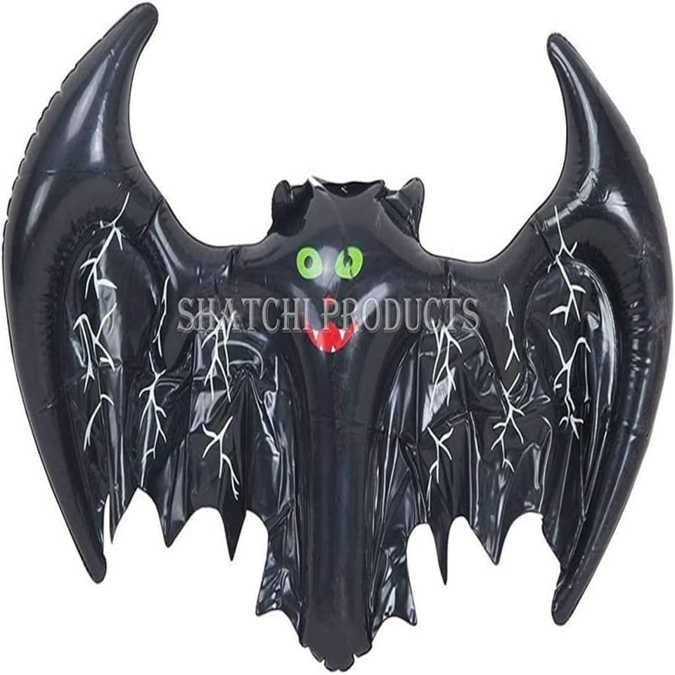 image 1 of Halloween Inflatable Bat 46cm x 36cm Scary Spooky Blow-Up Toy Party Horor Decor