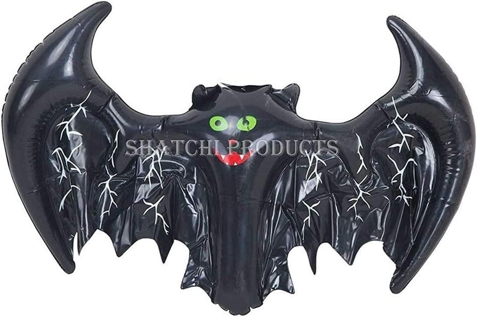 image 1 of Halloween Inflatable Bat 46cm x 36cm Scary Spooky Blow-Up Toy Party Horor Decor