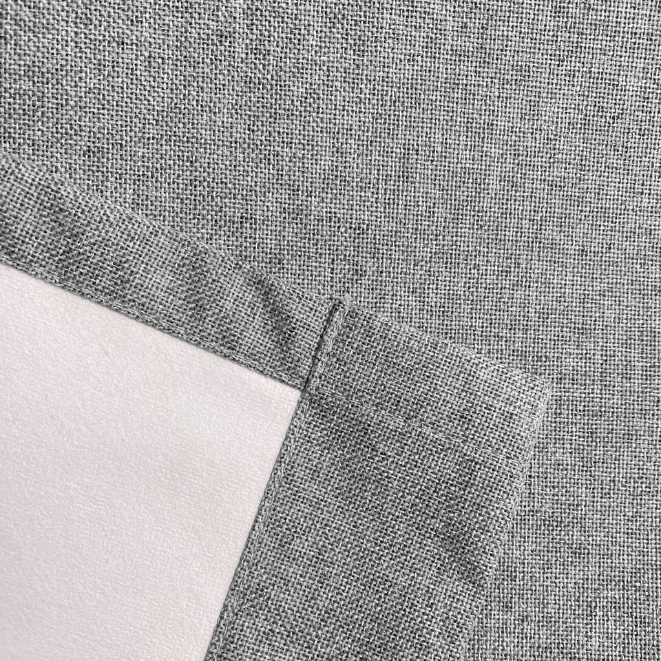 image 1 of Dallas Grey Blackout Curtains 90 x 90 inch (229 x 229 cm) Pencil Pleat 100% Blackout Thermal Noise Reducing Curtains for Bedroom and Living Room