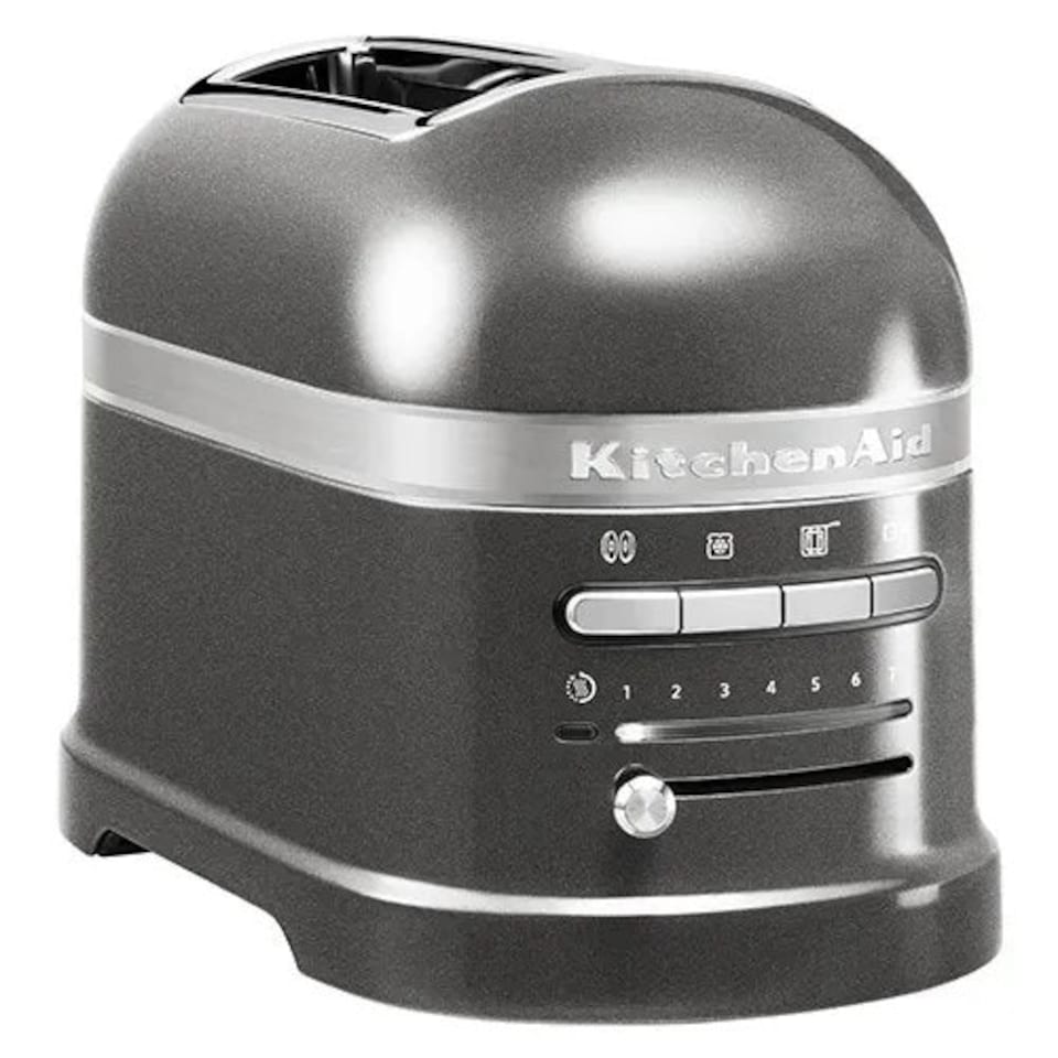 image 1 of KitchenAid Artisan Medallion Silver 2 Slot Toaster and Kettle Set