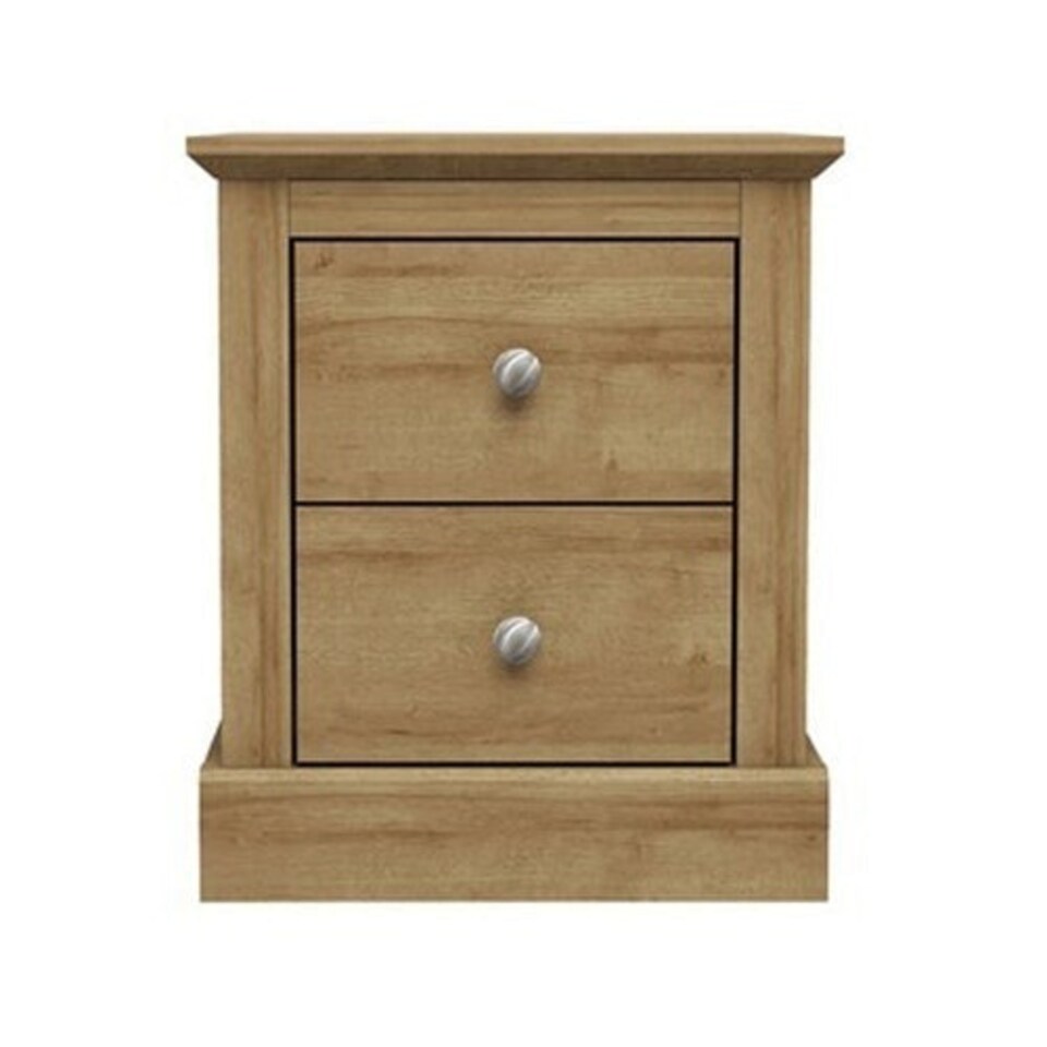 image 1 of Devon Bedside Cabinet - Particle Board - L39.5 x W45.9 x H55.2 cm - Oak
