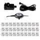 image 1 of Set of 30 - 30mm IP67 Warm White LED Decking Kit with Photocell Chrome | Clear