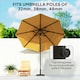 image 3 of Outsunny Parasol Base 15kg Garden Umbrella Stand with Cut-Out Design, Black