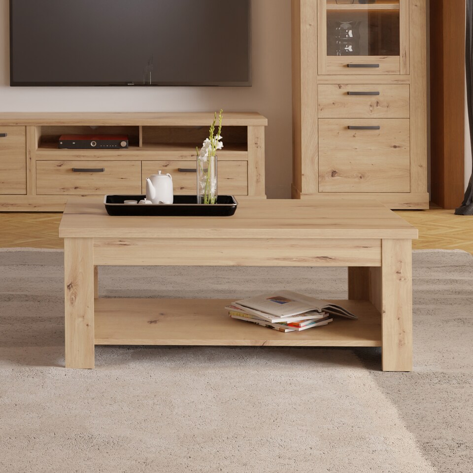 image 1 of Corona Rising Coffee Table in Artisan Oak