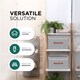 image 7 of DMD 5-Pack Collapsible Storage Boxes with Lids, Stackable Fabric Storage Cubes | Grey