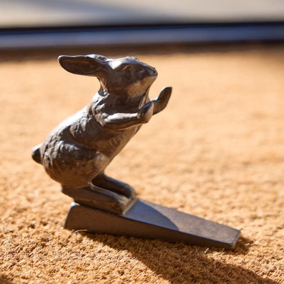 image 1 of Cast Iron Rabbit Doorstop