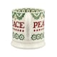 image 7 of Mug Set: 2 x 300ml Emma Bridgewater Christmas Peace & Love Set, Set Of 2 Half Pint Mugs, Ceramic White