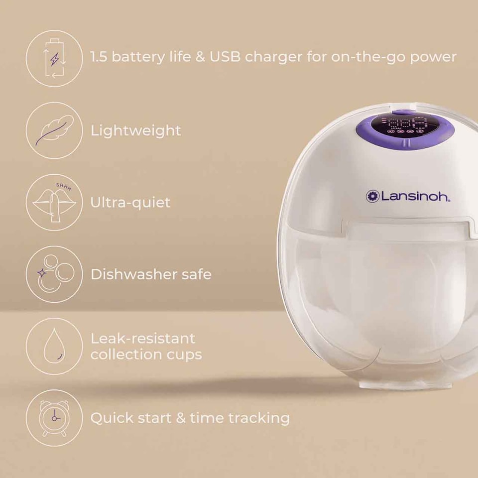 image 1 of Lansinoh Wearable Double Breast Pump
