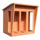 image 2 of Highclere 8 x 6 Feet Double Door with Three Windows Summerhouse Brown