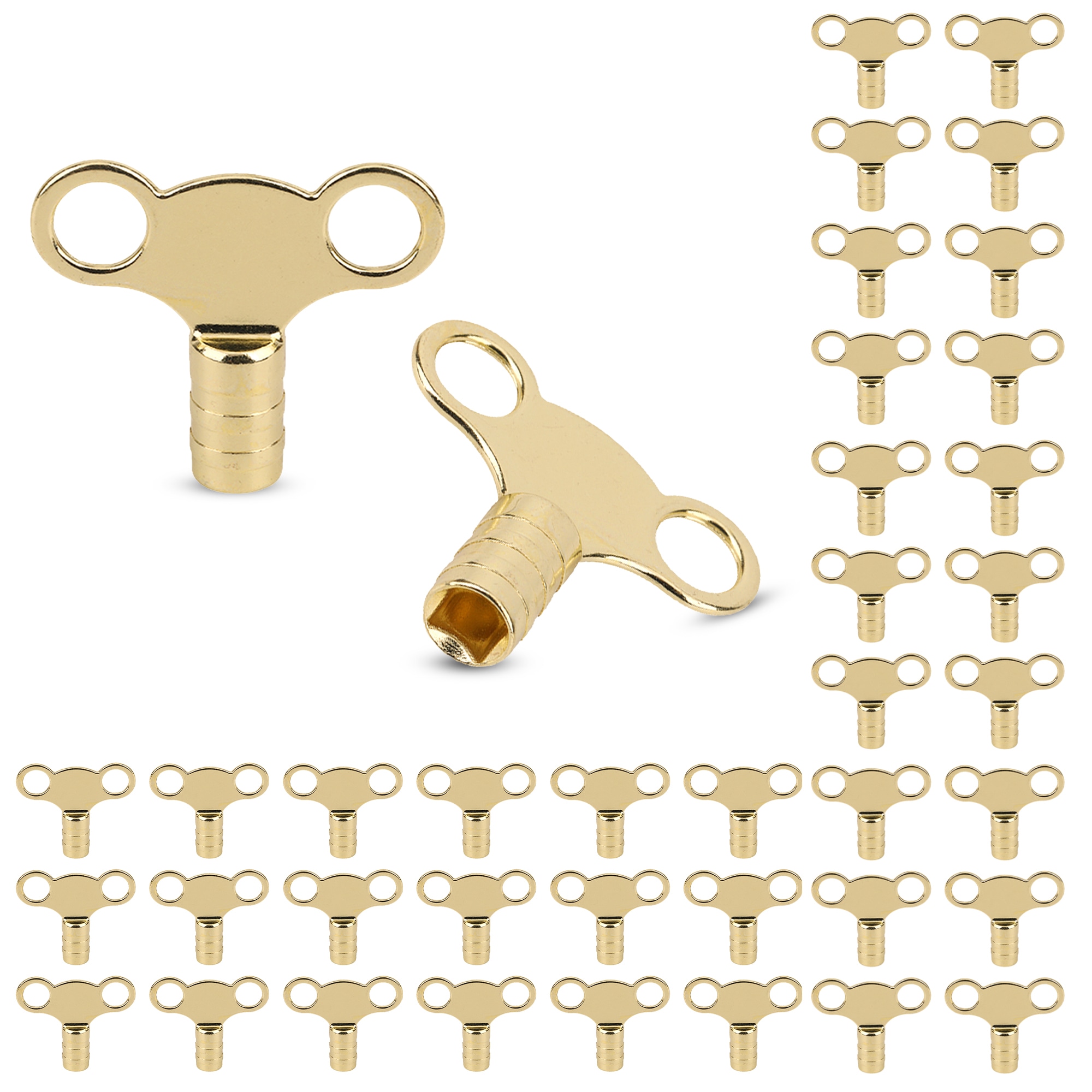 Neel Blue 5mm Solid Brass Universal Heavy-Duty Gold Radiator Bleed Key - 100pcs