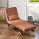 image 5 of COSTWAY Convertible Single Folding Sofa Bed Sleep Chair Brown Brown