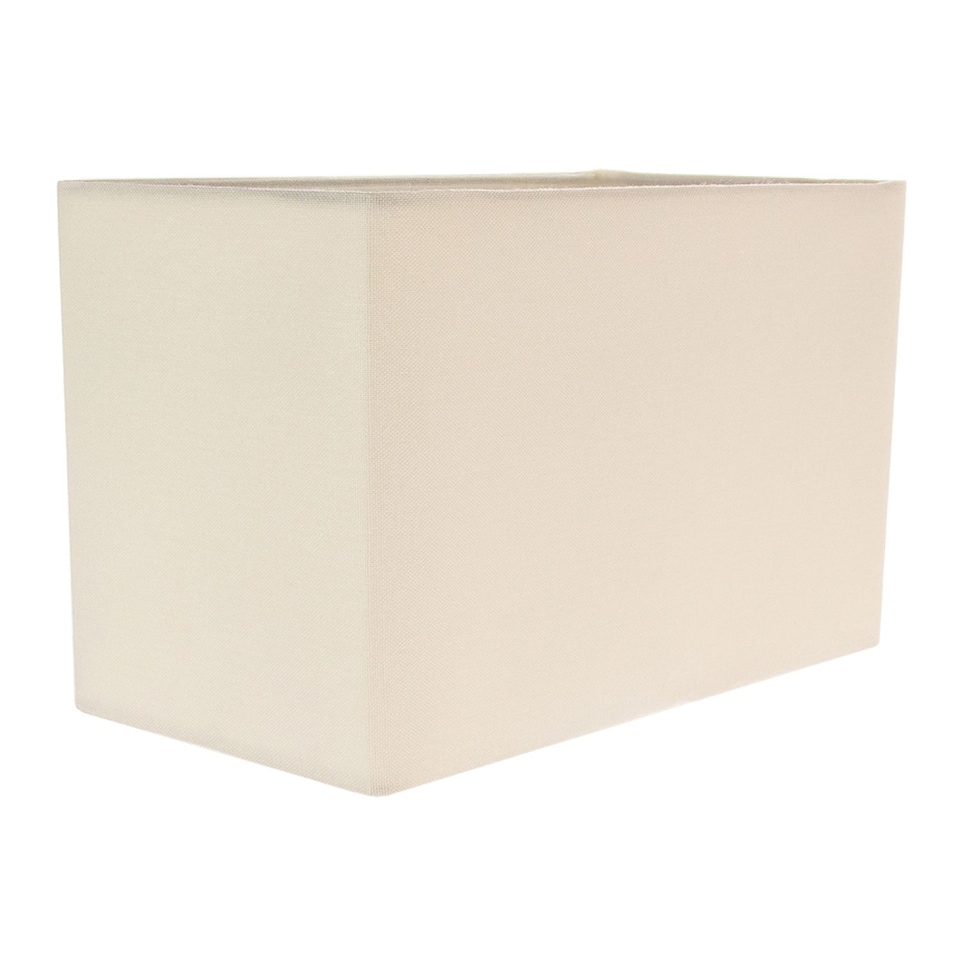 image 1 of Contemporary and Stylish Soft Cream Linen Fabric Rectangular Lamp Shade | Cream | Cream | 1