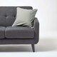 image 4 of Homescapes Cotton Plain Grey Cushion Cover - 30 x 30 cm | Grey | Grey | 30 x 30 cm
