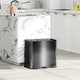 image 2 of HOMCOM 3 x 15L Triple Kitchen Bin Pedal Bin for Recycling and Waste Black | 45L