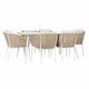image 1 of Table set with chairs DKD Home Decor Beige 78 cm 163 x 95 x 6 cm Brown