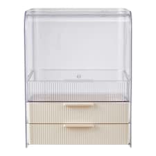 Living and Home 3-Tier Transparent Cosmetics Storage Organizer