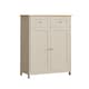 image 10 of Bath Vida Priano 2 Drawer 2 Door Freestanding Bathroom Cabinet, Grey & Oak