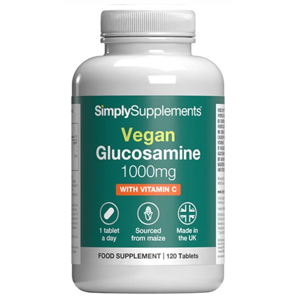 image 1 of Vegan Glucosamine HCl 1000mg with Vitamin C 40mg - 120 Tablets