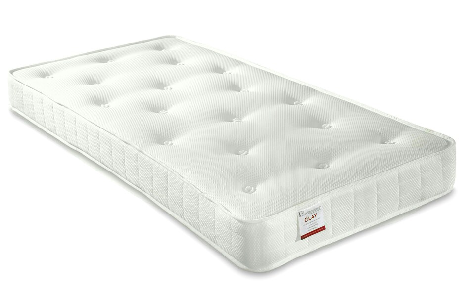 image 1 of Tyler White Guest Bed And Trundle With Clay Orthopaedic Mattresses