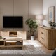 image 7 of Orkney 3 Drawer Sidebaord with 2 Doors in Mauvella Oak