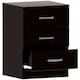 image 8 of Vida Designs Riano 3 Drawer Bedside Chest Cabinet Table Nightstand, Black