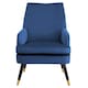 image 5 of Loretta Accent Chair Midnight Blue Velvet Padded Armchair Blue