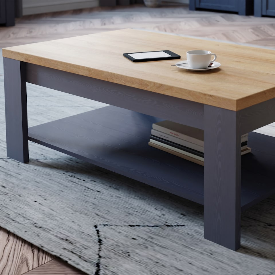 image 1 of Bohol Coffee Table in Riviera Oak/Navy