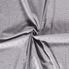 Grey 100% Cotton Poplin Fabric for Dressmaking, Quilting, 140cm / 55" Wide - per metre