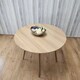 image 4 of Dining Table Beige Wood Kitchen Place for 4 Seats, Dining Table Only (Beige H 75 x L 90 x W 90 cm) Brown