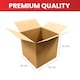 image 2 of Pack of 10 Cardboard Packing Boxes 41x41x41cm - 3mm Corrugated Flute | Brown