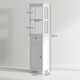 image 5 of HOMCOM Tall Bathroom Cabinet, Slim Bathroom Storage Cabinet with 2 Open Shelves, Soft Close Door and Drawer, Adjustable Shelf, Narrow Cupboard Storage Unit, White