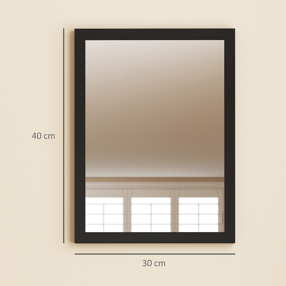 image 1 of HOMCOM 30 x 40 cm Wall Bathroom Mirror, Vanity Mirror, Set of 2