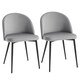 image 1 of HOMCOM Dining Chairs Set of 2 Contemporary Design for Office Dining Kitchen with Soft Fabric Seat and Back Living Room, Grey