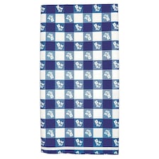 Creative Party Plastic Checked Party Table Cover - Blue - One Size