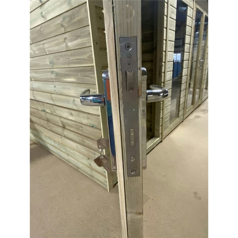 image 1 of 12 x 8 PENT Pressure Treated Tongue And Groove Pent Summerhouse with Higher Eaves and Ridge Height  (12' x 8' / 12ft x 8ft) (12x8)