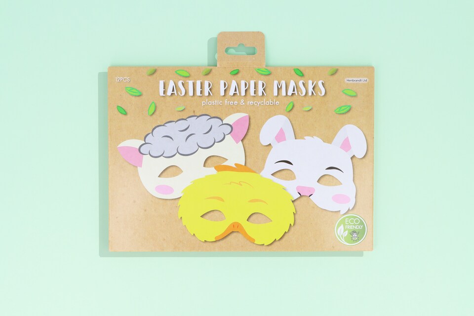 image 1 of Pack of 12 Easter Paper Masks