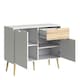 image 4 of Oslo Sideboard Small 1 Drawer 2 Doors in White and Oak