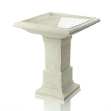 Primrose Hatfield Cast Natural Stone Effect Outdoor Garden Bird Bath