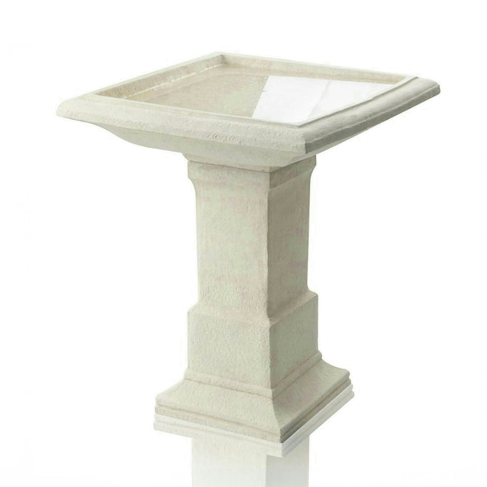image 1 of Primrose Hatfield Cast Natural Stone Effect Outdoor Garden Bird Bath