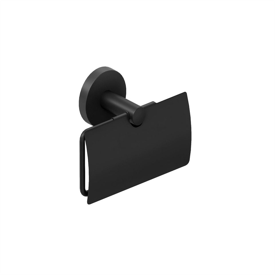 image 1 of Cosmic Toilet Roll Holder with Durable Stainless Steel Matt Black Finish