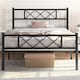 image 1 of Yaheetech 3ft Single Simple Metal Bed Frame Mattress Foundation Black