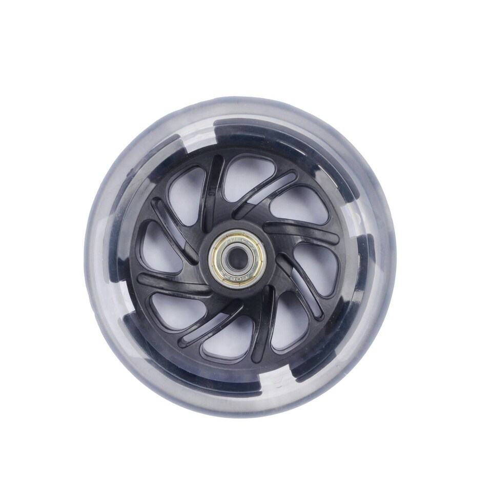 image 1 of Flashing Black Front Wheels Set - 3 Wheel Scooter