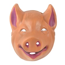 Bristol Novelty Unisex Plastic Pig Mask - Pink - One Size One Size
