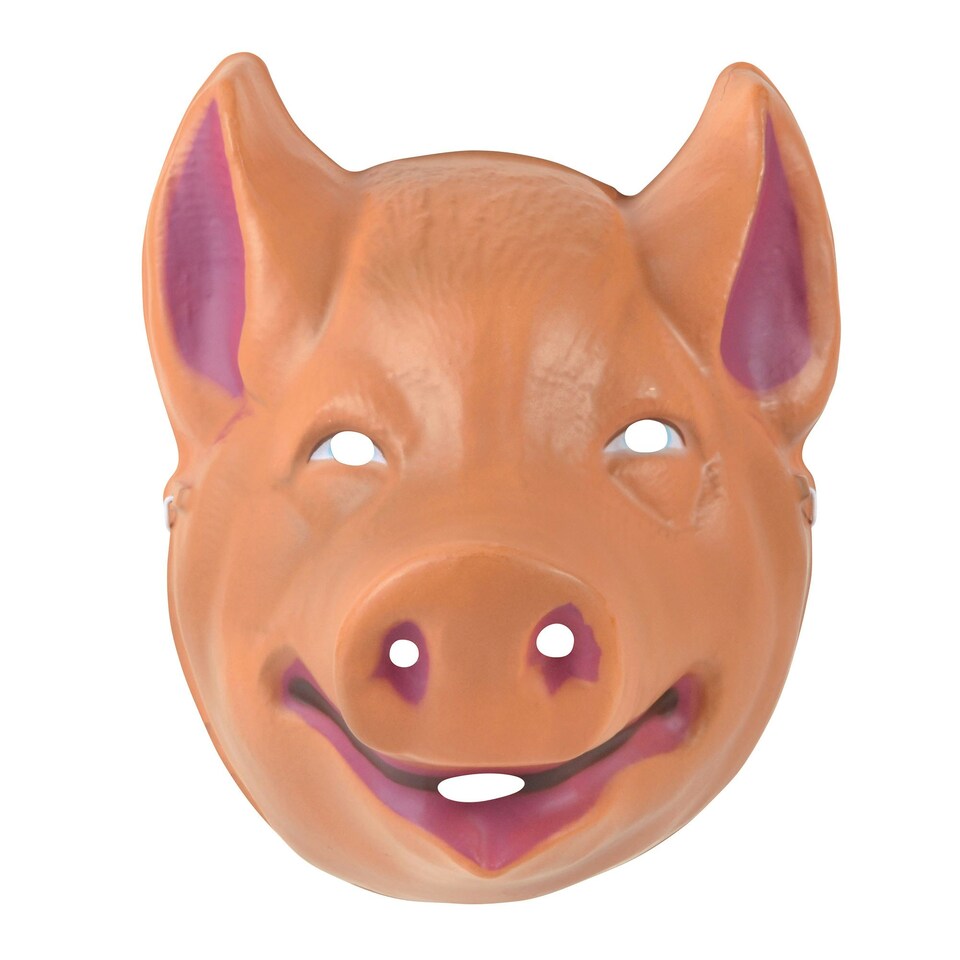 Bristol Novelty Unisex Plastic Pig Mask - Pink - One Size One Size