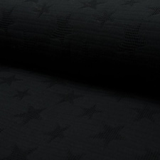 Black Jacquard Cotton Waffle Fabric for Dressmaking, 145cm / 57" Wide - per metre