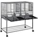 image 1 of Yaheetech 105 cm Tall Stackable and Divided Breeder Cage Black