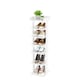 image 1 of Neo White 7 Tier Wooden Shoe Rack Slim Narrow Storage Cabinet Space-Saving Entryway Bedroom Wardrobe | White