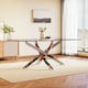 image 4 of Living and Home Modern Tempered Glass Dining Table